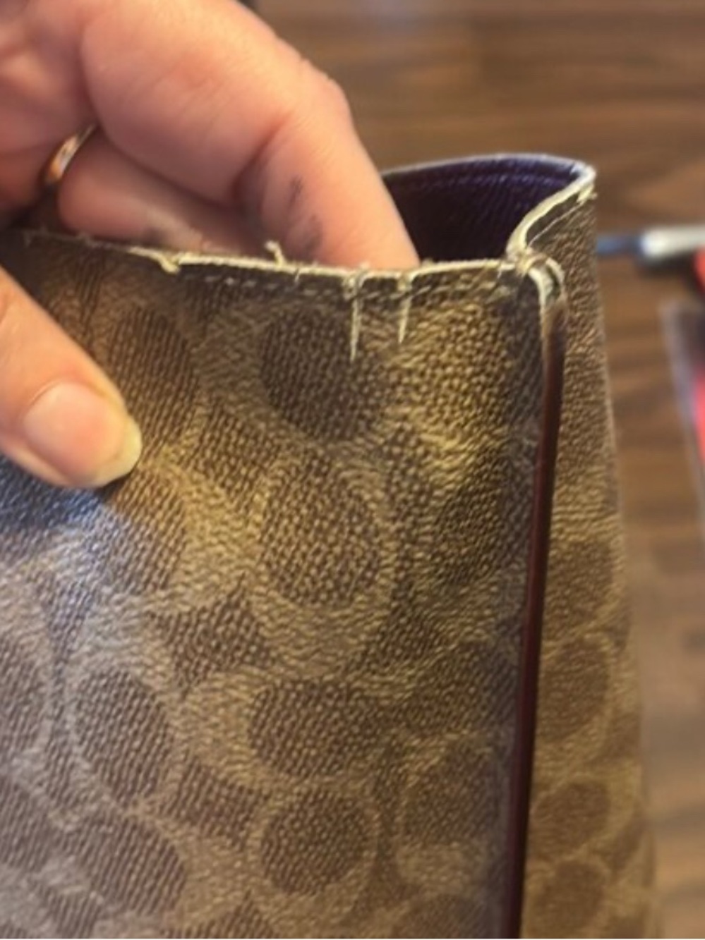 Coach Brown Signature Canvas Tote with Saddle Leather Straps - Picture 14 of 14